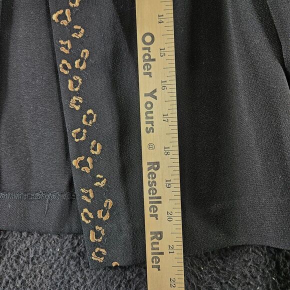 Cynthia Howie Womens Blazer Black Size 12 100% Polyester Long Sleeve One Clasp - Picture 4 of 12